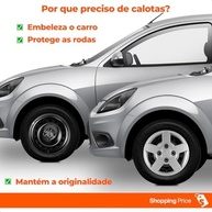 Kit 4 Calotas Ford Ka 2008-2012 Aro 13 Prata Grid - Cubo Baixo - imagem 3