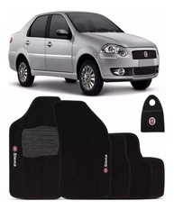 Tapete Automotivo Fiat Siena 2008-2012 Bordado + Lixeira Grátis: Proteção e Estilo! - imagem 1