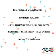 Saco Express 32x32cm Flakes Azul – Embalagem Ideal para Ovos de 150g a 200g - imagem 2
