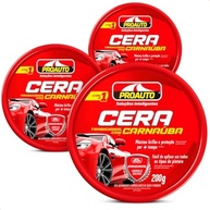 KIT 3 Ceras em Pasta Automotiva com Carnaúba 200g - Brilho e Proteção Total - imagem 2