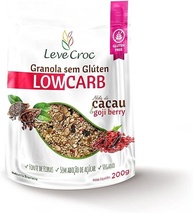 Granola sem glúten low carb Nibs de Cacau e Goji berry Leve Croc 200g - imagem 1