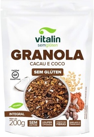 Granola Sem Glúten Cacau e Coco 200g - Vitalin - imagem 1