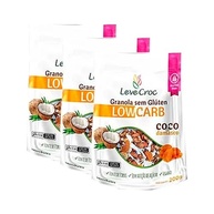 Kit 3X: Granola Coco/Damasco Low Carb Leve Crock 200g - imagem 2