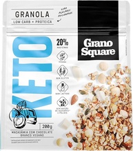 Granola GranoSquare KETO Macadâmia com Chocolate Branco 200g - imagem 1