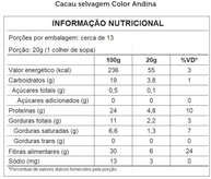Cacau Selvagem 100% puro Color Andina 200g - imagem 2