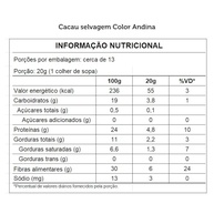 Cacau Selvagem 100% puro Color Andina 200g-2 pacotes - imagem 3