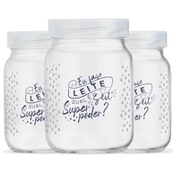 Pote de Vidro para Leite Materno Super Mamãe 200ml - 3 Unidades | Seguro, Higiênico e Ideal para Armazenamento - imagem 2