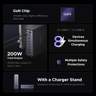 UGREEN 200W: Carregador GaN 8 em 1 - imagem 3