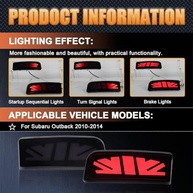 Luz de Neblina e Seta Sequencial LED para Subaru Outback 2010-2014: Segurança e Estilo - imagem 3