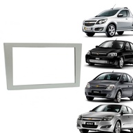 Moldura 2 Din 7" Fiamon Prata para Vectra GT, Meriva, Corsa e Montana (2002-2011) - imagem 1