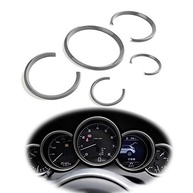 Kit 5 Anéis de Painel Interno Prata para Porsche Cayenne 2011-2016 GTINTHEBOX - imagem 2