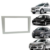 Moldura 2 Din 7" Fiamon Prata para Vectra GT, Meriva, Corsa e Montana (2002-2011) - imagem 2