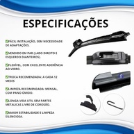 Par de Palhetas Limpador Parabrisa Gol G5, Saveiro e Voyage (2009-2012) - Visão Clara e Segura - imagem 3