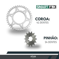 Kit Relação Transmissão Factor 150 / Fazer 150 Smart Fox Aço 1045 - 2013 a 2025 - imagem 4