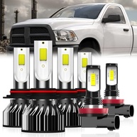 Kit 6 Lâmpadas LED Farol e Neblina Dodge Ram 1500/2500/3500 2013-2015 Projetor 9005/9012/9145 - imagem 2