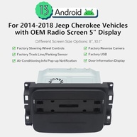 Upgrade Jeep Cherokee 2014-2018: Central Multimídia Android 13 Joying 8" IPS com CarPlay & Android Auto - imagem 3