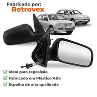 Par de Retrovisores Externos Gol G3 G4 (2000-2014) 4 Portas - Controle Manual - imagem 3