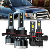 Kit 4 Lâmpadas LED 9008/9145 para Ford F-150 2005-2014: Farol Alto/Baixo e Neblina Super Brilhante - imagem 1