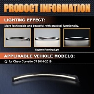 Kit 4 Luzes LED Fumê para Para-lama Corvette C7 (2014-2019) - Grand Sport, Stingray, Z06, ZR1 - imagem 3