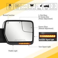 Retrovisores Ford F150 2004-2014: Reboque com Seta Dinâmica, Luz de Cortesia e Aquecimento - Par Cromado - imagem 3