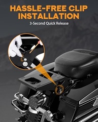 Suporte de Mochila Destacável PBYMT Reforçado para Harley Davidson Touring 2014-2025 - Preto - imagem 4