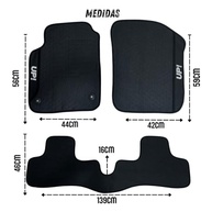 Jogo de Tapetes Automotivos Emborrachados Premium para VW UP! (2014-2021) - 3 Peças - imagem 5