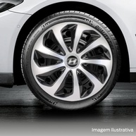 Jogo 4 Calotas Esportivas Velox Aro 14 Preto/Prata - Hyundai HB20 Hatch/Sedan (2015-2024) - imagem 3