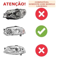 Kit Lente Farol Palio Siena Strada G4 2008-2015 Lágrima Foco Duplo - Policarbonato Premium - imagem 3