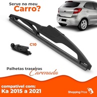 Palheta Limpadora Para-Brisa Traseiro Vigia Carenada 10" Ford Ka 2015-2021 Silicone - imagem 4