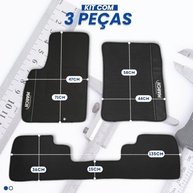 Jogo de Tapetes Automotivos Emborrachados Premium para Nissan March (2011-2015) - 3 Peças - imagem 3
