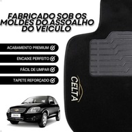 Tapete Carpete Celta 2001-2015 Preto Bordado - Encaixe Perfeito - imagem 5