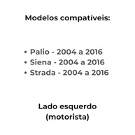 Quebra-Sol Cinza Esquerdo Palio, Siena e Strada (2004-2016) com Espelho - Novo e com Acabamento Premium - imagem 4