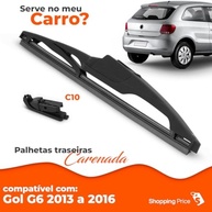 Palheta Limpadora Para-Brisa Traseiro Vigia Carenada 10" Gol G6 2013-2016 Silicone - imagem 4