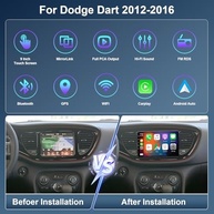 Central Multimídia Android 13 para Dodge Dart 2012-2016: GPS, CarPlay Sem Fio, 4+64GB e Tela 9" - imagem 3