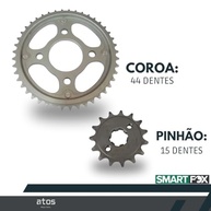 Kit Relação Transmissão Titan Fan CG Start 160 (2016-2025) Smart Fox - Aço 1045 - imagem 4