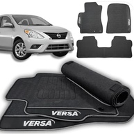 Tapete de Carro Versa 2017-2021 Inteiriço Emborrachado Antiderrapante Impermeável - Lanzi - imagem 2