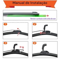 Kit 2 Palhetas Limpador Parabrisa Silicone Hyundai Creta 2017-2022 Premium - imagem 4