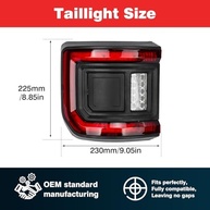 Lanternas Traseiras LED Yitrust para Jeep Wrangler JL 2018-2022 - Design Envolvente e Iluminação Potente - imagem 5