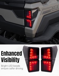 Luzes Traseiras LED Fumê para Polaris Ranger 1000 XP Crew (2018-2025) - Segurança e Estilo - imagem 4