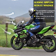 Para-brisa Dupla Bolha FATExpress para Kawasaki Ninja 400/250 2018-2021 (Fumaça Escura) - Fluxo de Ar e Proteção Aerodinâmica - imagem 4