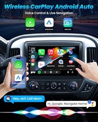 Rádio Automotivo Android 12 para Chevy Silverado/GMC Sierra 2014-2018: Tela 10" HD IPS, Carplay/Android Auto Sem Fio, GPS e Câmera 1080p - imagem 3