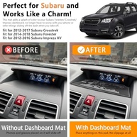 Tapete de Painel Antiderrapante Cinza para Subaru Crosstrek, Forester e Impreza (2012-2018) - imagem 5