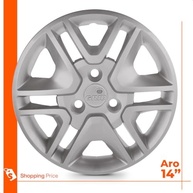 Kit 4 Calotas Aro 14 Kwid 2018-2020 Prata Grid - Design Esportivo e Proteção - imagem 4