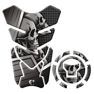 Kit Protetor Tanque e Bocal Resinado 3D Honda Acima 2018 - Caveira - imagem 1