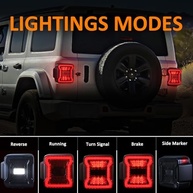 Lanternas Traseiras LED para Jeep Wrangler JL/JLU/4xe (2018-2025) - Upgrade Completo com DRL e Monitor de Ponto Cego - imagem 3
