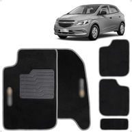 Jogo de Tapetes Carpete Cinza com Logo Bordado para Chevrolet Onix (2012-2018) - imagem 2