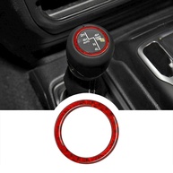 Anel de Decoração Câmbio 4WD Fibra de Carbono Vermelho para Jeep Wrangler JL JLU 2018-2021 - RUIANTE - imagem 1