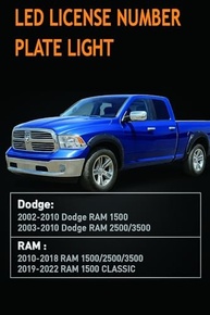 Ilumine Sua Dodge Ram 1500/2500/3500 (2003-2018) com Lâmpadas de Placa LED Brilhantes! - imagem 3