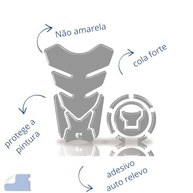 Kit Protetor Tanque e Bocal Resinado 3D Honda Acima 2018 - Caveira - imagem 3