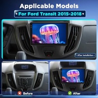 Central Multimídia Android 128GB para Ford Transit 2015-2018: Tela IPS, CarPlay/Android Auto Sem Fio e GPS - imagem 4